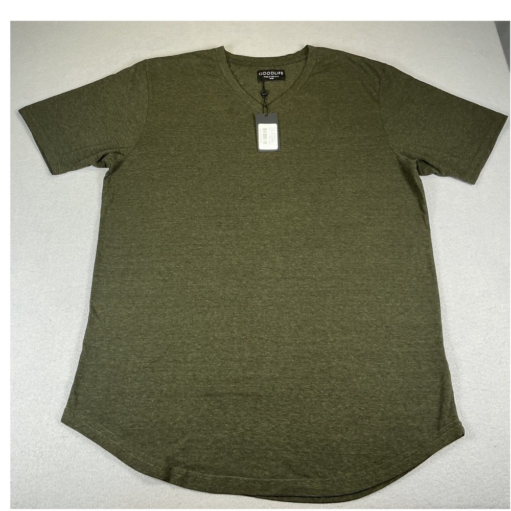 NWT Goodlife Mens Large Olive Night Crew Neck T Shirt Made In USA Premium Tee